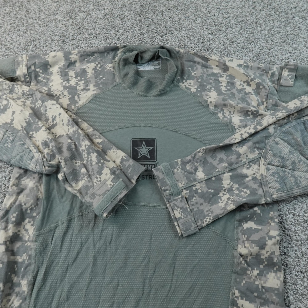 Massif Shirt Mens XL Green Army Combat Digital Camo Long Sleeve US Army Military